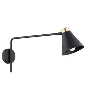 Avalone Dome Wall Lamp Black Structure Brass Elements V2-2