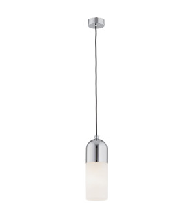 Burgos Slim Pendant Ceiling Light Opal Matt Chrome-1