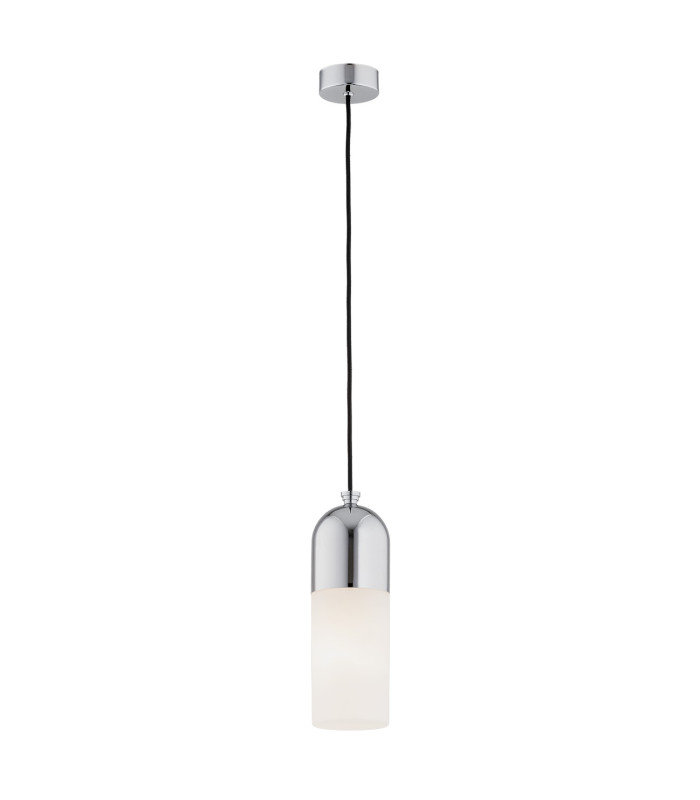 Burgos Slim Pendant Ceiling Light Opal Matt Chrome-1