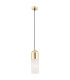 Burgos Slim Pendant Ceiling Light Opal Matt Brass Steel-1