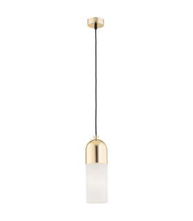 Burgos Slim Pendant Ceiling Light Opal Matt Brass Steel-1