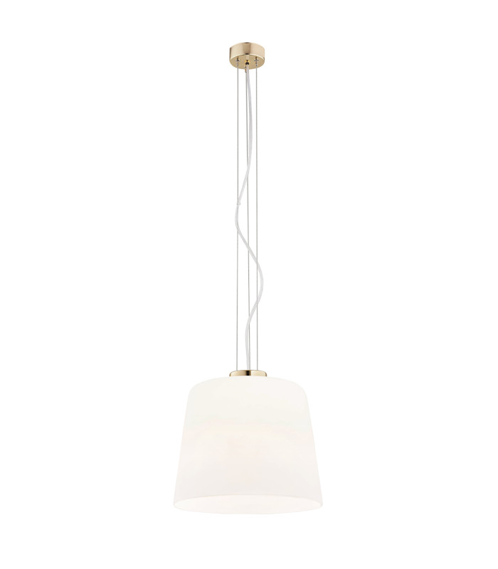 Berkley Dome Pendant Ceiling Light Opal Matt Brass Elements-1