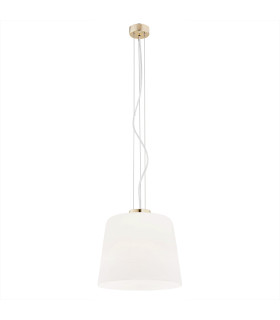 Berkley Dome Pendant Ceiling Light Opal Matt Brass Elements-2