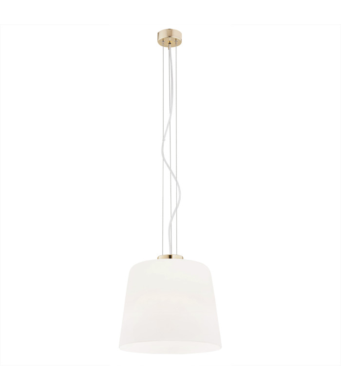 Berkley Dome Pendant Ceiling Light Opal Matt Brass Elements-2