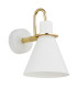 Beverly Dome Wall Lamp White Structure Brass Elements-2