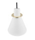 Beverly Dome Pendant Ceiling Light White Structure Brass Elements-4