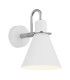 Beverly Dome Wall Lamp White Structure Chrome Elements-1
