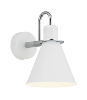 Beverly Dome Wall Lamp White Structure Chrome Elements-1