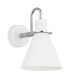 Beverly Dome Wall Lamp White Structure Chrome Elements-2