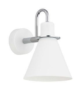 Beverly Dome Wall Lamp White Structure Chrome Elements-2