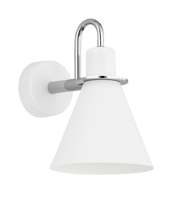 Beverly Dome Wall Lamp White Structure Chrome Elements-2