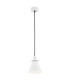 Beverly Dome Pendant Ceiling Light White Structure Chrome Elements-1