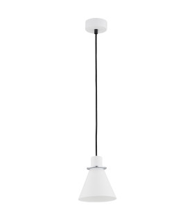 Beverly Dome Pendant Ceiling Light White Structure Chrome Elements-2