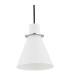 Beverly Dome Pendant Ceiling Light White Structure Chrome Elements-3