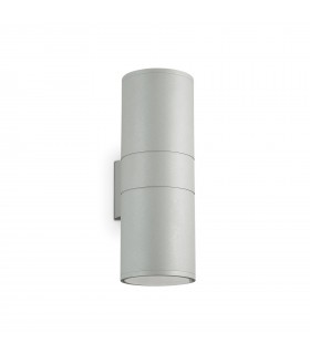 2 Light Outdoor Up Down Wall Light Grey IP54 - 1