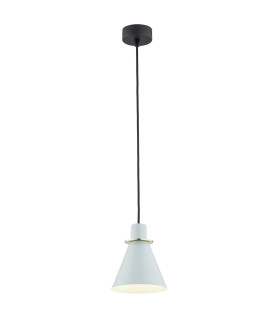 Beverly Dome Pendant Ceiling Light Blue Matt  Brass Elements-1