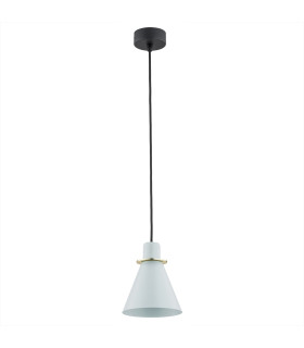 Beverly Dome Pendant Ceiling Light Blue Matt  Brass Elements-2