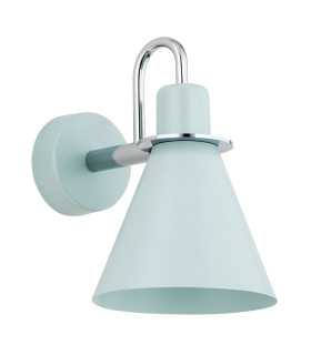 Beverly Dome Wall Lamp Blue Matt Chrome Elements-2