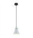 Beverly Dome Pendant Ceiling Light Blue Matt Chrome Elements-1
