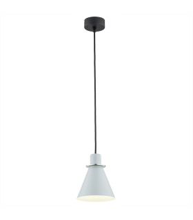 Beverly Dome Pendant Ceiling Light Blue Matt Chrome Elements-1