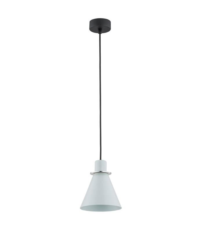 Beverly Dome Pendant Ceiling Light Blue Matt Chrome Elements-2