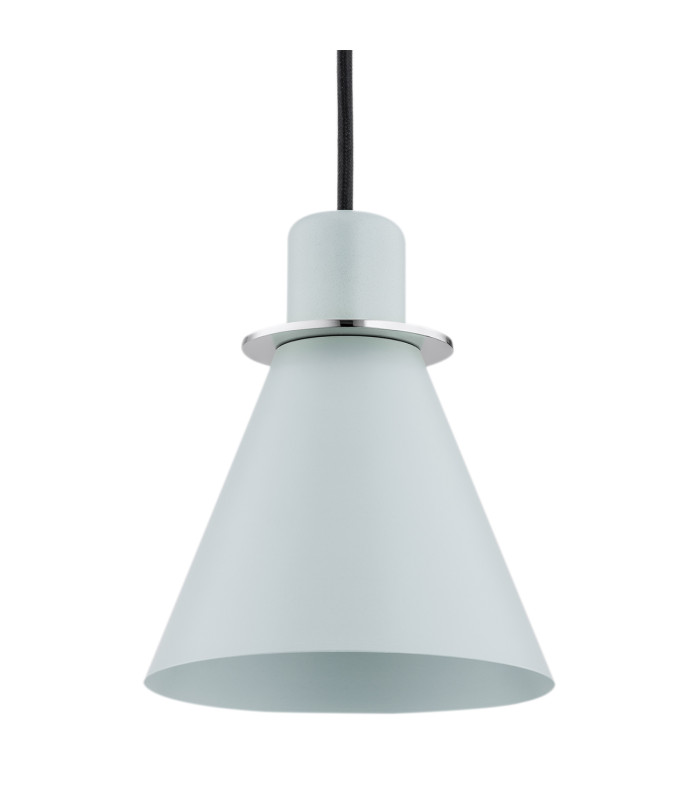 Beverly Dome Pendant Ceiling Light Blue Matt Chrome Elements-3
