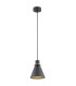 Beverly Dome Pendant Ceiling Light Black Structure Brass Elements-1