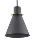 Beverly Dome Pendant Ceiling Light Black Structure Brass Elements-3