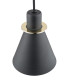 Beverly Dome Pendant Ceiling Light Black Structure Brass Elements-4