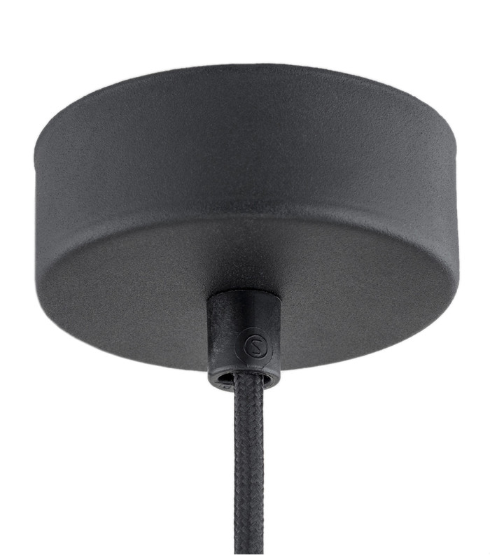 Beverly Dome Pendant Ceiling Light Black Structure Brass Elements-5