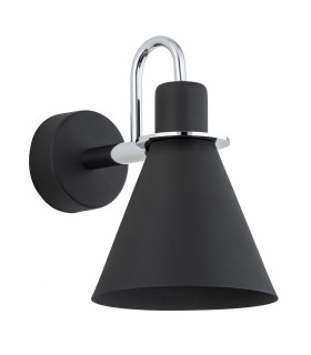 Beverly Dome Wall Lamp Black Structure Chrome Elements-2
