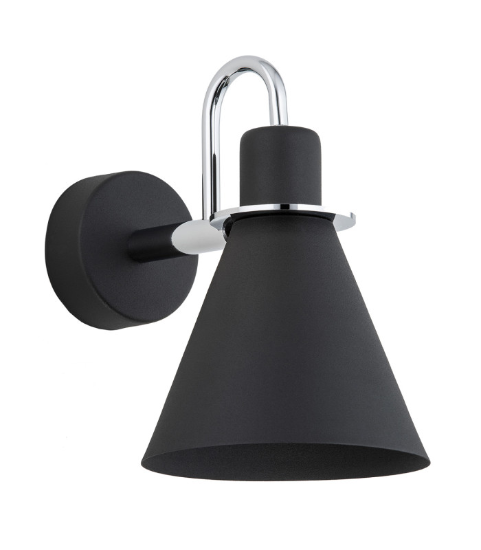 Beverly Dome Wall Lamp Black Structure Chrome Elements-2