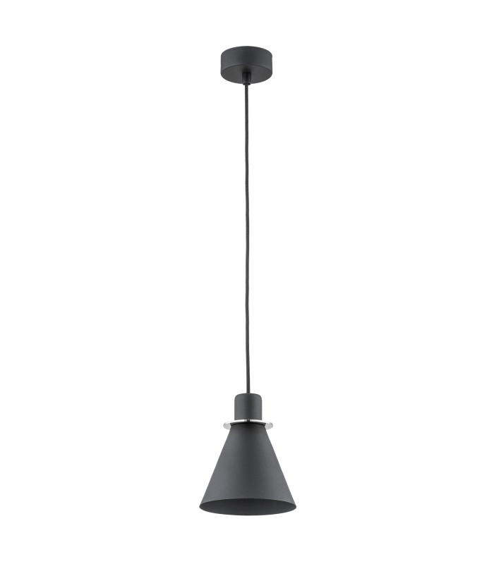 Beverly Dome Pendant Ceiling Light Black Structure Chrome Elements-2
