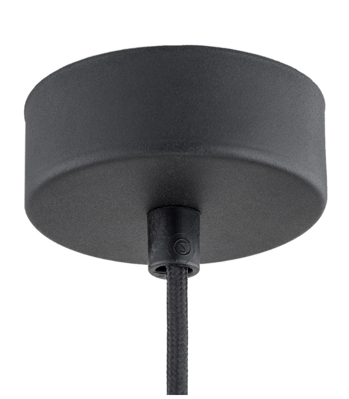 Beverly Dome Pendant Ceiling Light Black Structure Chrome Elements-5