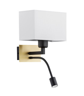 Bill Reading Wall Light White Brushed Brass Black Matt 3000K-2