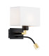 Bill Reading Wall Light White Black Matt Brass Elements 3000K-1