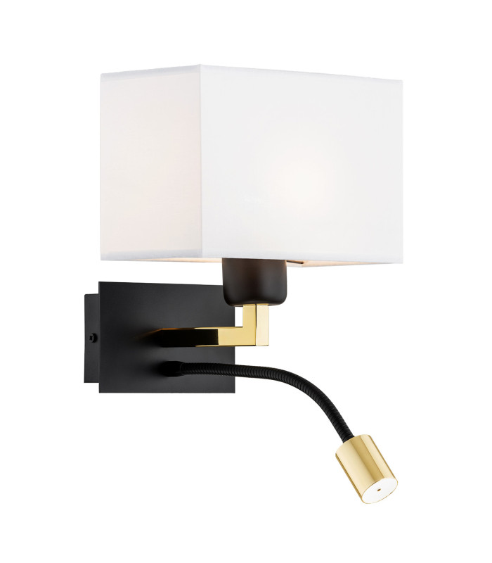 Bill Reading Wall Light White Black Matt Brass Elements 3000K-1