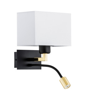 Bill Reading Wall Light White Black Matt Brass Elements 3000K-2