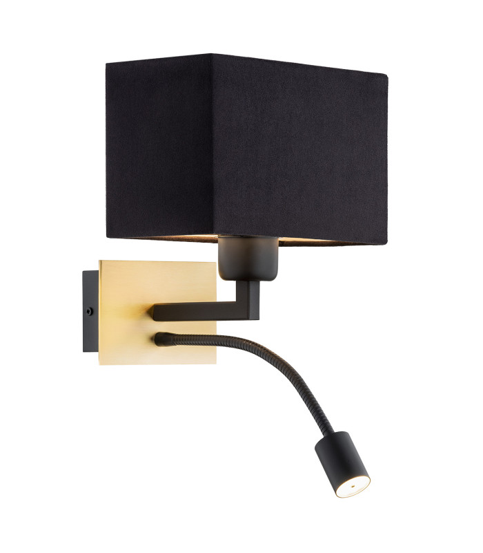 Bill Reading Wall Light Black Brushed Brass Black Matt 3000K-1