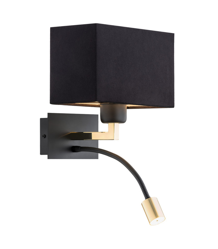 Bill Reading Wall Light Black Black Matt Brass Elements 3000K-1