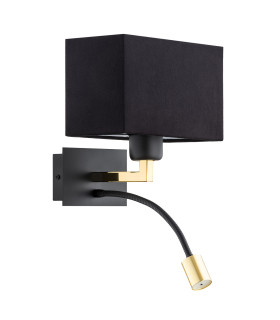 Bill Reading Wall Light Black Black Matt Brass Elements 3000K-2