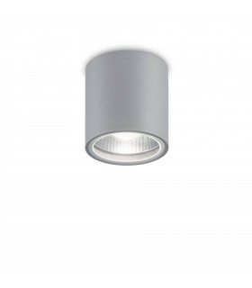 1 Light Round Surface Mounted Downlight Grey IP44 - 1