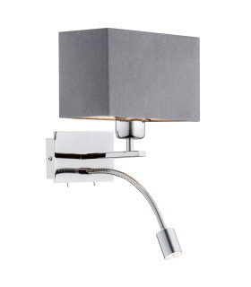 Bill Reading Wall Light Dark Grey Chrome 3000K-1