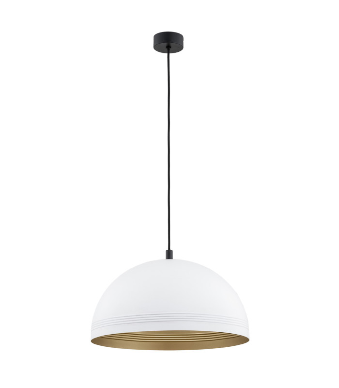 Bonita Dome Pendant Ceiling Light White Gold Inside-2