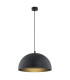 Bonita Dome Pendant Ceiling Light Black Gold Inside-1