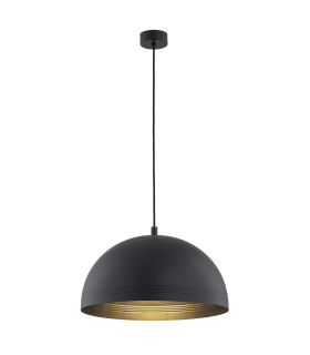 Bonita Dome Pendant Ceiling Light Black Gold Inside-1