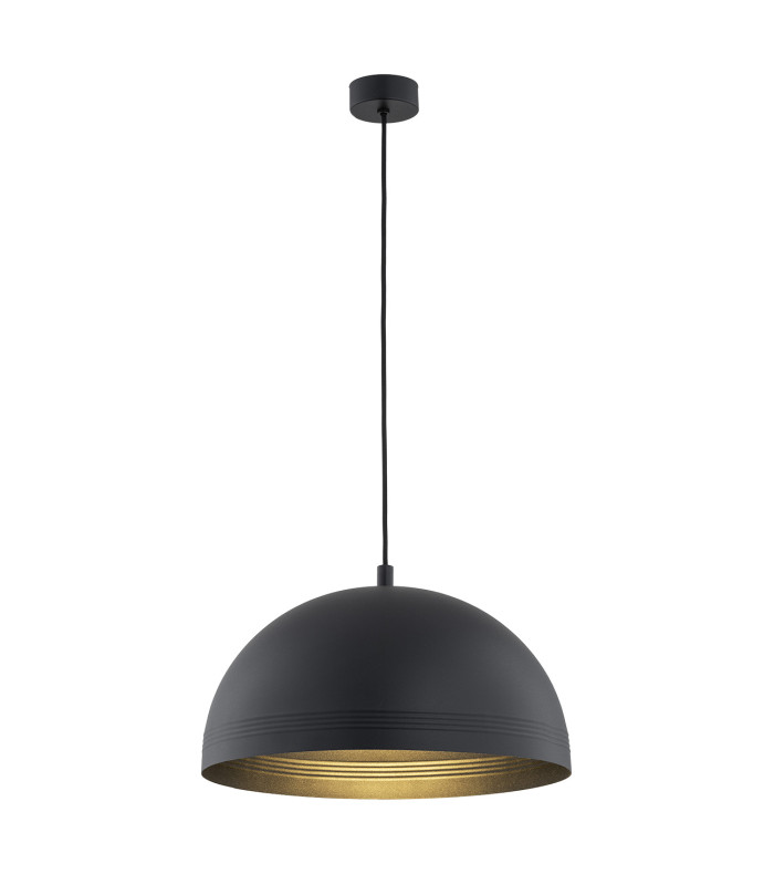 Bonita Dome Pendant Ceiling Light Black Gold Inside-1