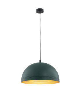 Bonita Dome Pendant Ceiling Light Green Gold Inside-1