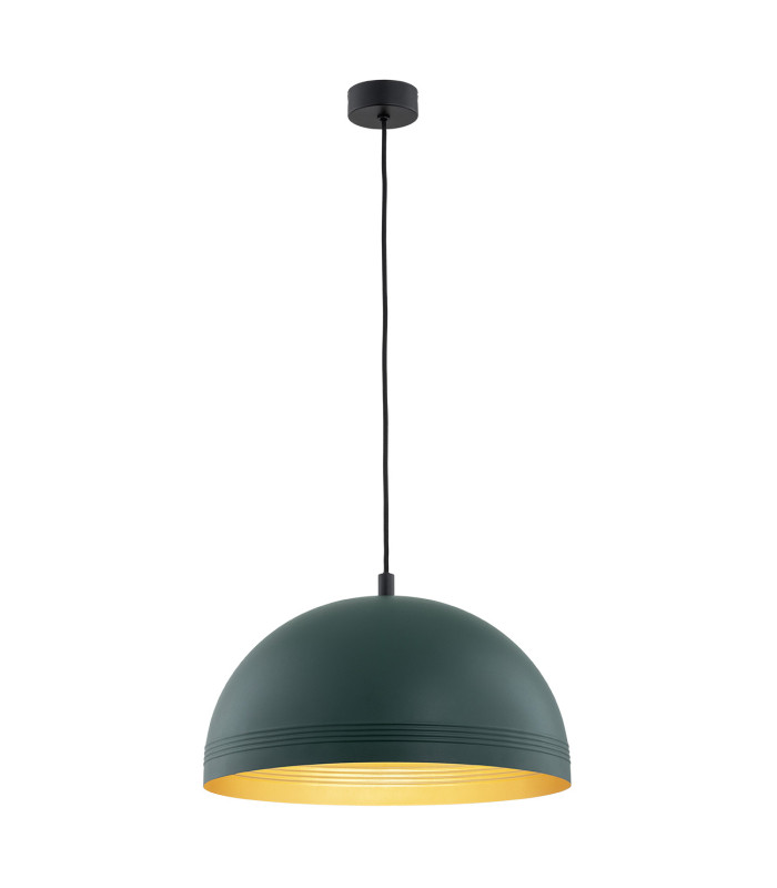 Bonita Dome Pendant Ceiling Light Green Gold Inside-1