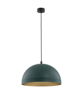Bonita Dome Pendant Ceiling Light Green Gold Inside-2